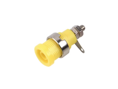 Soquete para plug banana 4 mm Tipo B, amarelo, 12 mm, 1 kV, m&aacute;x. 32 A - Imagem 1
