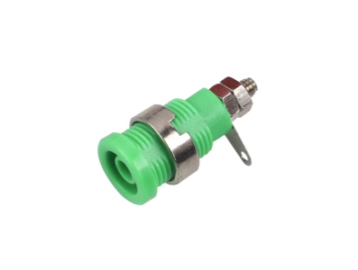 Conector banana 4 mm Tipo B verde, soquete jack 12 mm, 1 kV m&aacute;x. 32 A - Imagem 1