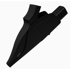 Clip jacar&eacute; 4 mm preto, CE, CAT III 1000 V, m&aacute;x. 32 A, seguran&ccedil;a de alta confiabilidade