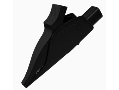 Clip jacar&eacute; 4 mm preto, CE, CAT III 1000 V, m&aacute;x. 32 A, seguran&ccedil;a de alta confiabilidade - Imagem 1