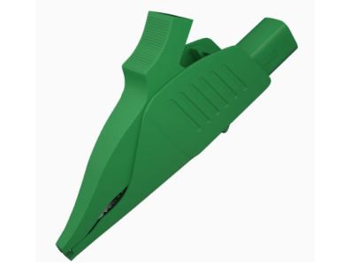 Clip jacar&eacute; verde com conector 4 mm CE CAT III 1000 V, M&aacute;x. 32 A, seguran&ccedil;a e alta confiabilidade - Imagem 1