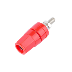 Terminal de Cobre Puro M4x36 Soquete Jack Banana 4 mm 20 A Vermelho