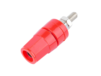 Terminal de Cobre Puro M4x36 Soquete Jack Banana 4 mm 20 A Vermelho - Imagem 1