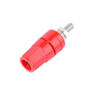 Terminal de Cobre Puro M4x36 Soquete Jack Banana 4 mm 20 A Vermelho