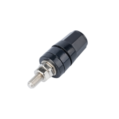 Terminal banana 4 mm preto M4&times;36 em cobre puro 20A