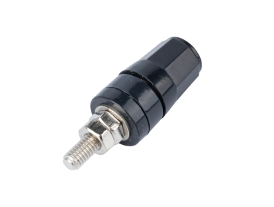 Terminal banana 4 mm preto M4&times;36 em cobre puro 20A - Imagem 1