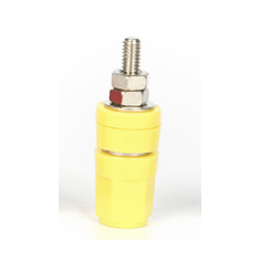 Terminal de Cobre Puro Amarelo M4x36 Borne Banana 4 mm 20 A