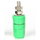 Terminal de cobre puro M4x36 verde, soquete jack banana 4 mm 20 A - Thumb - 1