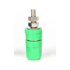 Terminal de cobre puro M4x36 verde, soquete jack banana 4 mm 20 A