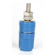 Terminal banana 4 mm azul M4&times;36 em cobre puro 20 A