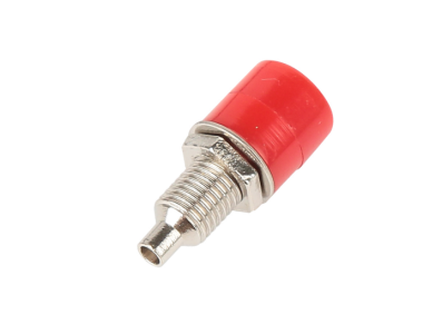 Soquete de painel vermelho 312, banana f&ecirc;mea 4 mm e binding post 7,5 mm - Imagem 1