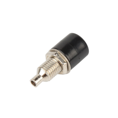 Soquete jack banana 4 mm preto para painel 7,5 mm