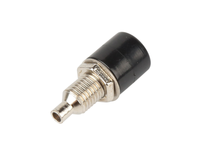 Soquete jack banana 4 mm preto para painel 7,5 mm - Imagem 1