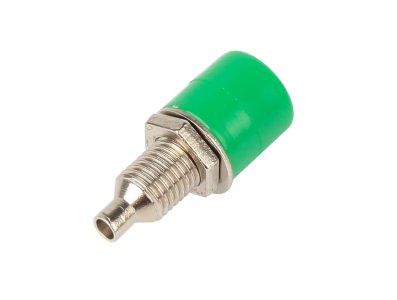 Soquete banana 4 mm verde para painel 7,5 mm - Imagem 1