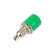 Soquete banana 4 mm verde para painel 7,5 mm