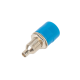 Soquete banana 4 mm para painel 7,5 mm, azul - Thumb - 1
