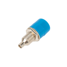 Soquete banana 4 mm para painel 7,5 mm, azul