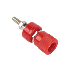 Conector banana de lat&atilde;o vermelho S4828 M4 24A 30-60V
