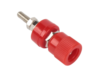 Conector banana de lat&atilde;o vermelho S4828 M4 24A 30-60V - Imagem 1