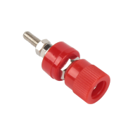 Conector banana de lat&atilde;o vermelho S4828 M4 24A 30-60V