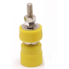 Soquete banana S4828 M4 lat&atilde;o amarelo 24A 30-60V