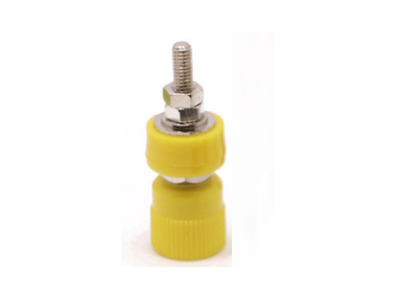 Soquete banana S4828 M4 lat&atilde;o amarelo 24A 30-60V - Imagem 1