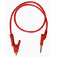 Cabo de Teste Vermelho 1 m Pontas Duplas Plug Banana 4 mm Clipe Jacar&eacute; 15 A - Thumb - 1