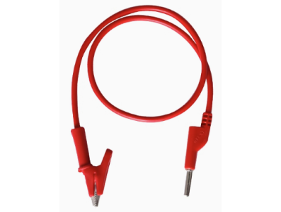 Cabo de Teste Vermelho 1 m Pontas Duplas Plug Banana 4 mm Clipe Jacar&eacute; 15 A - Imagem 1