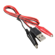 Cabo USB macho 58 cm com presilhas jacar&eacute; vermelho e preto, Instrumentos de Medi&ccedil;&atilde;o - Thumb - 1