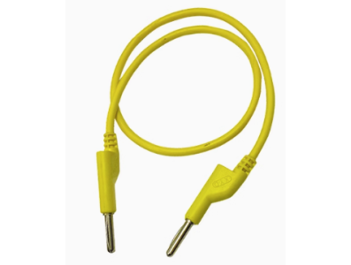 Cabo banana duplo 1 m 4 mm amarelo 15 A - Imagem 1