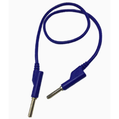 Cabo banana duplo 4 mm 1 m azul 15 A
