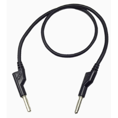 Cabo banana duplo 4 mm 1,5 m 15 A preto