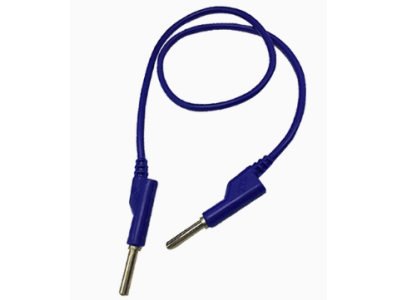 Cabo banana duplo 4 mm 1,5 m azul 15 A - Imagem 1