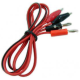 Cabo de teste 1 m vermelho/preto, dupla extremidade, plug banana 4 mm e garra jacar&eacute; - Thumb - 1