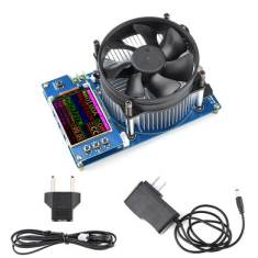 Testador DC USB preto 2,4 polegadas 150W, carga eletr&ocirc;nica e medidor de energia (testador de bateria, carga/descarga, detector d