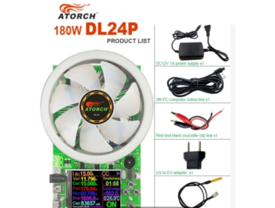 ATORCH-DL24P Branco 2,4 polegadas 180W Testador USB DC Carga Eletr&ocirc;nica Testador de Bateria (Descarga e Carga) Medidor de Pot&ecirc;nc - Imagem 1