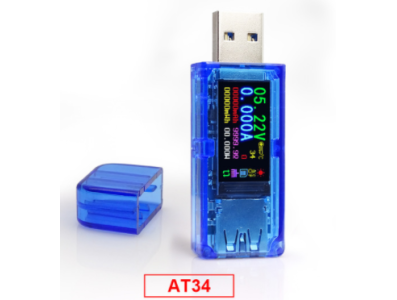RD AT34 USB 3.0 testador com LCD colorido, volt&iacute;metro, amper&iacute;metro e mult&iacute;metro de tens&atilde;o e corrente - Imagem 1