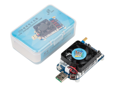 RD HD35 Trigger Carga eletr&ocirc;nica USB QC2.0 QC3.0 para teste de descarga de bateria, corrente e tens&atilde;o ajust&aacute;veis 5A 35W - Imagem 1