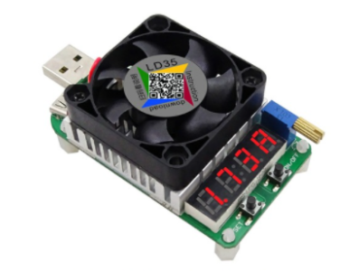 RD LD35 Carga eletr&ocirc;nica com interface USB, resist&ecirc;ncia de descarga, display LED, ventoinha, corrente e tens&atilde;o ajust&aacute;veis 5A 35W - Imagem 1
