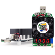 RD LD25 Carga eletr&ocirc;nica USB com display LED, ventoinha e corrente/tens&atilde;o ajust&aacute;veis 4A 25W