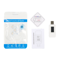 Testador USB KWS-MX18L com tela colorida, branco