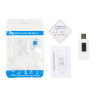 Testador USB KWS-MX18L com tela colorida, branco