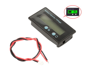 Indicador de N&iacute;vel de Carga 12V a 84V GY-6GS, Display Verde para Baterias de L&iacute;tio e Chumbo-&aacute;cido - Imagem 1