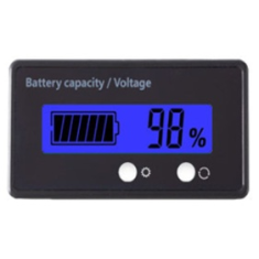 Medidor de Pot&ecirc;ncia Azul 12V-84V para Baterias Chumbo-&Aacute;cido e L&iacute;tio 3-24 S&eacute;ries com Display e Ajuste Autom&aacute;tico
