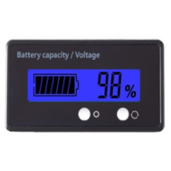 Medidor de Pot&ecirc;ncia Azul 12V-84V para Baterias Chumbo-&Aacute;cido e L&iacute;tio 3-24 S&eacute;ries com Display e Ajuste Autom&aacute;tico