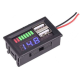 Painel volt&iacute;metro digital LED azul DC 12V, medidor de tens&atilde;o e testador de bateria chumbo-&aacute;cido com USB 5V/2A - Thumb - 1