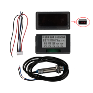 Red Kit Tac&ocirc;metro Digital de Frequ&ecirc;ncia Alta Precis&atilde;o 4 LEDs Medidor de RPM 10-9999 R/M DC 8-24V