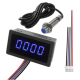 Kit Azul Tac&ocirc;metro Digital de Frequ&ecirc;ncia Alta Precis&atilde;o 4 LEDs, Testador de RPM 10-9999 R/M, DC 8-24V - Thumb - 1