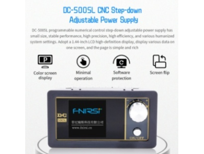 DC5005L M&oacute;dulo de Fonte Buck DP Program&aacute;vel 50V 5A com Volt&iacute;metro, Amper&iacute;metro e Watt&iacute;metro e detector de tens&atilde;o e corrente - Imagem 1