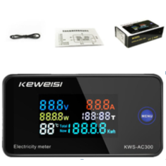 KEWEISI KWS-AC300-20A Medidor de Energia Digital Volt&iacute;metro Amper&iacute;metro com TC AC 50~300V 20A Medi&ccedil;&atilde;o de Pot&ecirc;ncia, Corrente, Ten
